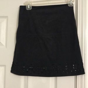Black suede style skirt
